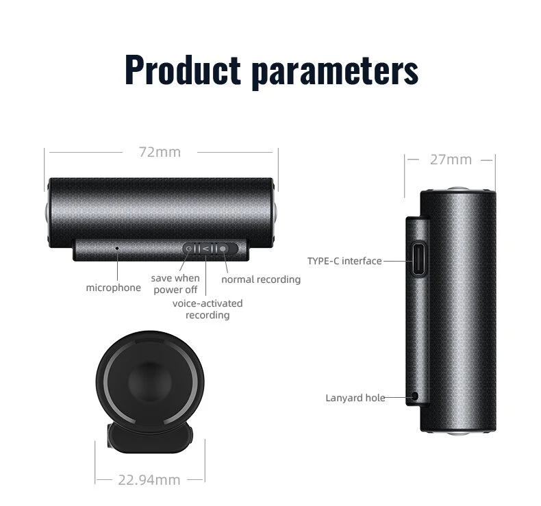32gb voice recorder magnetisch
