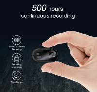Voice recorder - mp3 speler met magnetische behuizing  en clip- 20 dagen continue opnemen!