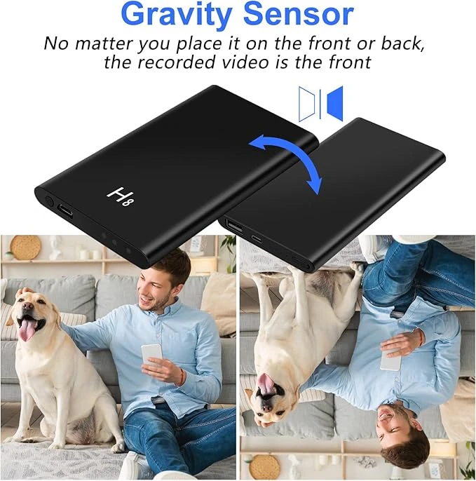 Spy camera powerbank met bewegingsdetectie en nachtvisie