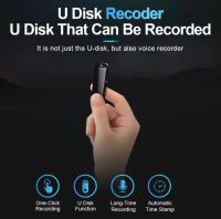 8GB voice recorder usb stick -  25 uur opnemen