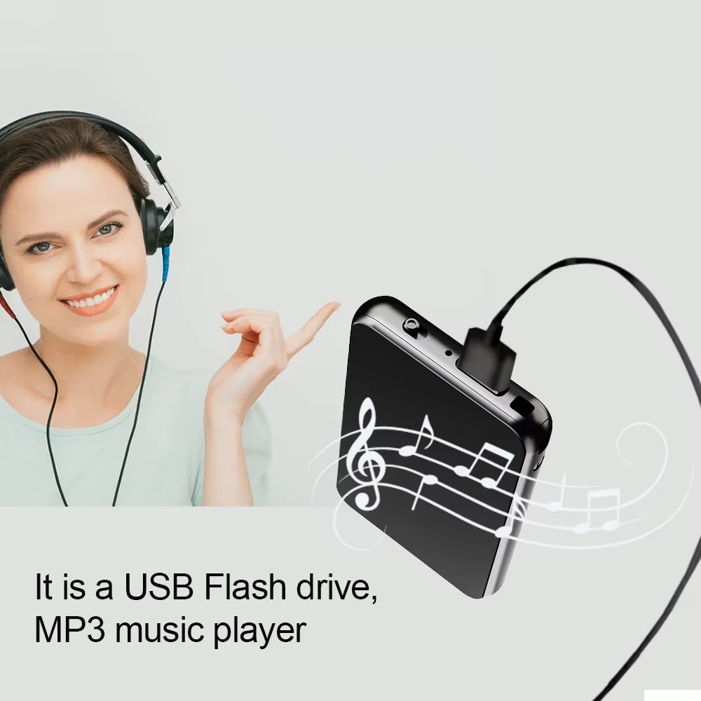 Mini voice recorder mp3 speler 64gb